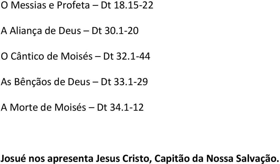 1-20 O Cântico de Moisés Dt 32.