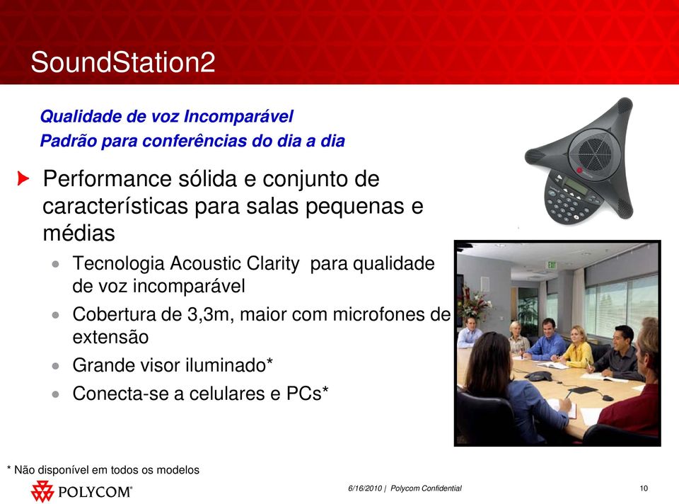 Acoustic Clarity para qualidade de voz incomparável Cobertura de 3,3m, maior com microfones