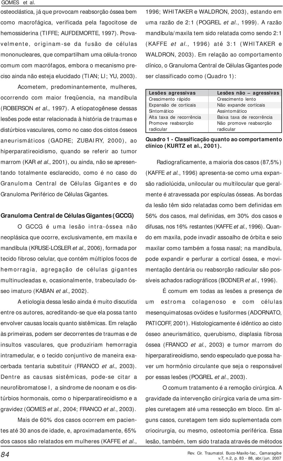 Acometem, predominantemente, mulheres, ocorrendo com maior freqüencia, na mandíbula (ROBERSON et al., 997).