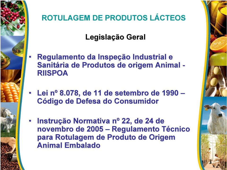 078, de 11 de setembro de 1990 Código de Defesa do Consumidor Instrução Normativa