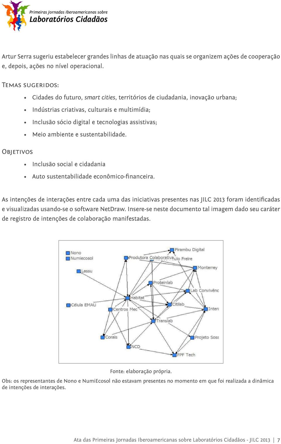 ambiente e sustentabilidade. Objetivos Inclusão social e cidadania Auto sustentabilidade econômico-financeira.