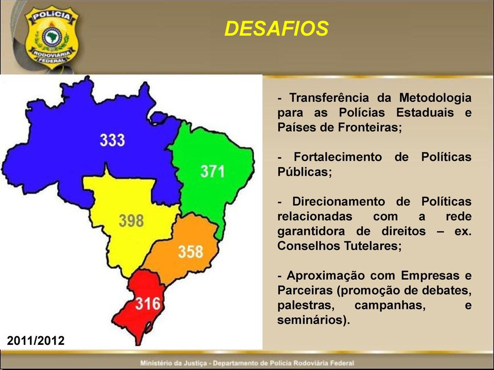 relacionadas com a rede garantidora de direitos ex.