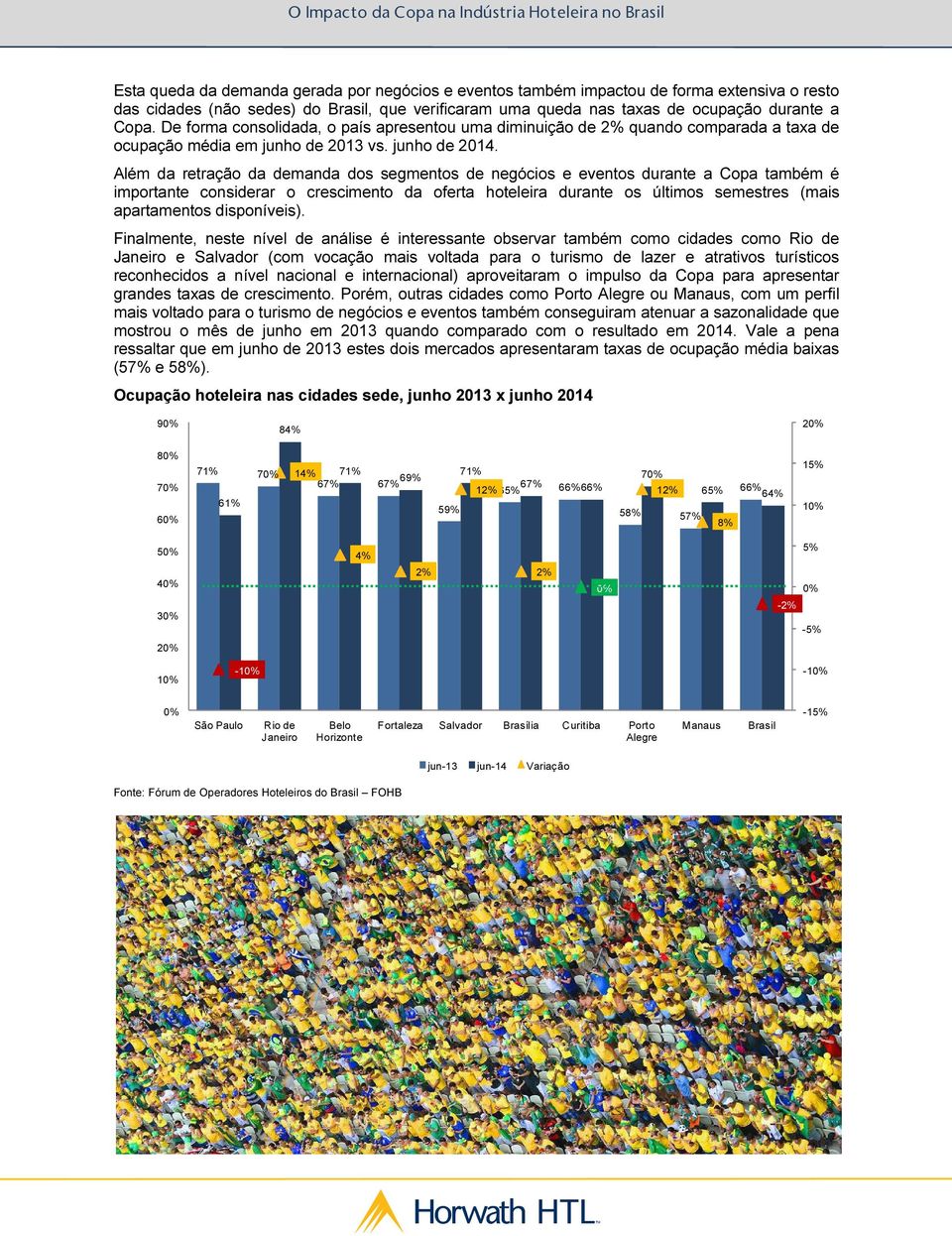 Além da retração da demanda dos segmentos de negócios e eventos durante a Copa também é importante considerar o crescimento da oferta hoteleira durante os últimos semestres (mais apartamentos