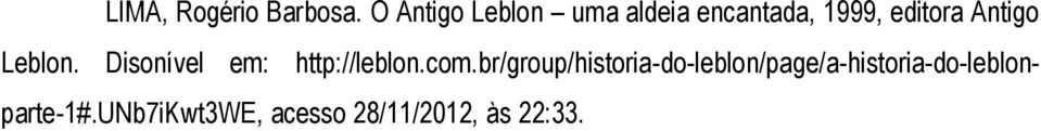 Antigo Leblon. Disonível em: http://leblon.com.