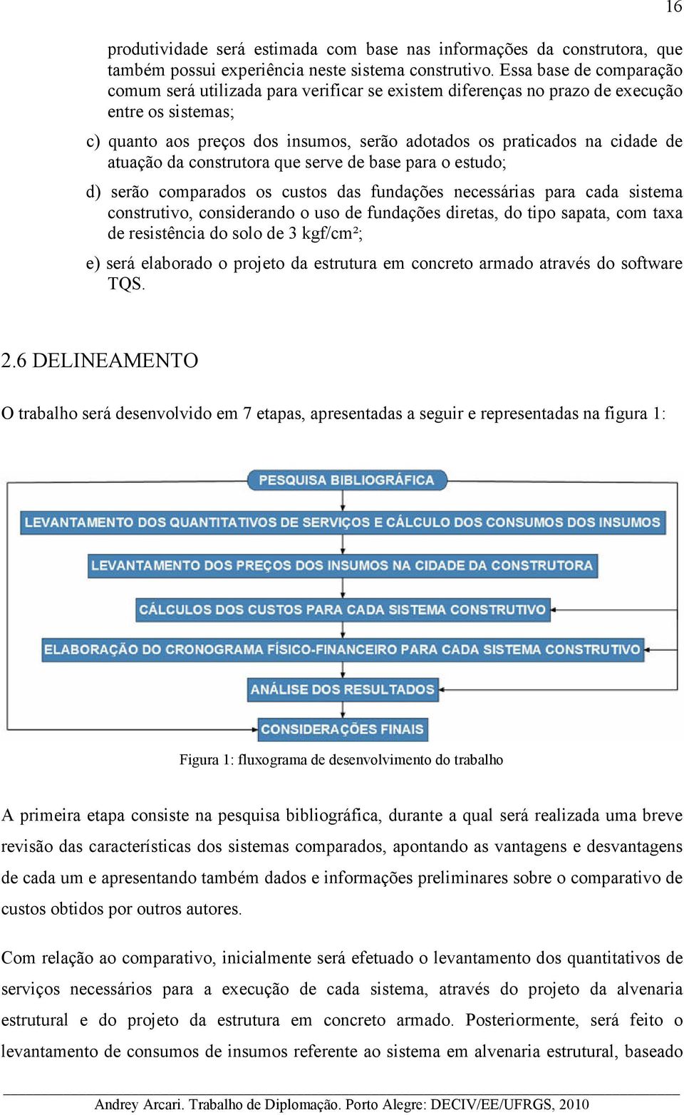 atuação da construtora que serve de base para o estudo; d) serão comparados os custos das fundações necessárias para cada sistema construtivo, considerando o uso de fundações diretas, do tipo sapata,