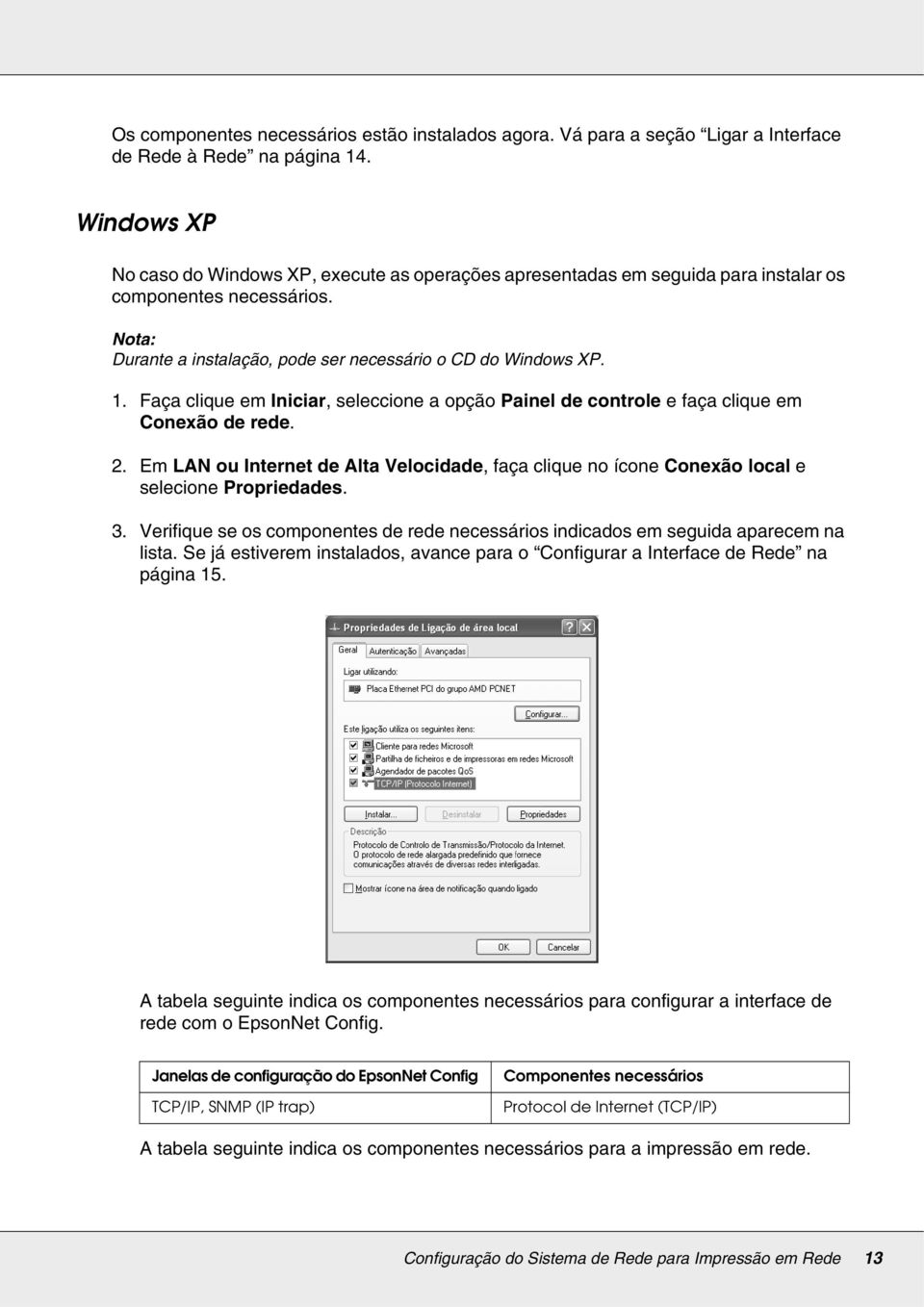 Faça clique em Iniciar, seleccione a opção Painel de controle e faça clique em Conexão de rede. 2. Em LAN ou Internet de Alta Velocidade, faça clique no ícone Conexão local e selecione Propriedades.