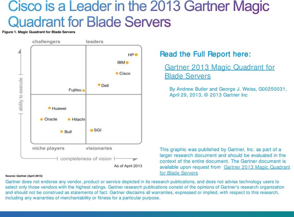 those vendors with the highest ratings. Gartner research publications consist of the opinions of Gartner's research organization and should not be construed as statements of fact.