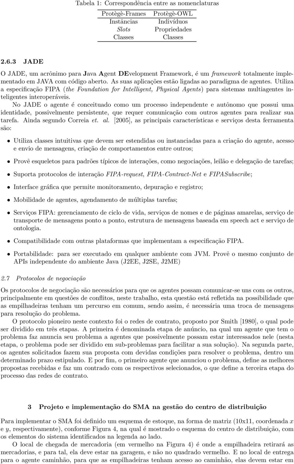 Utiliza a especificação FIPA (the Foundation for Intelligent, Physical Agents) para sistemas multiagentes inteligentes interoperáveis.