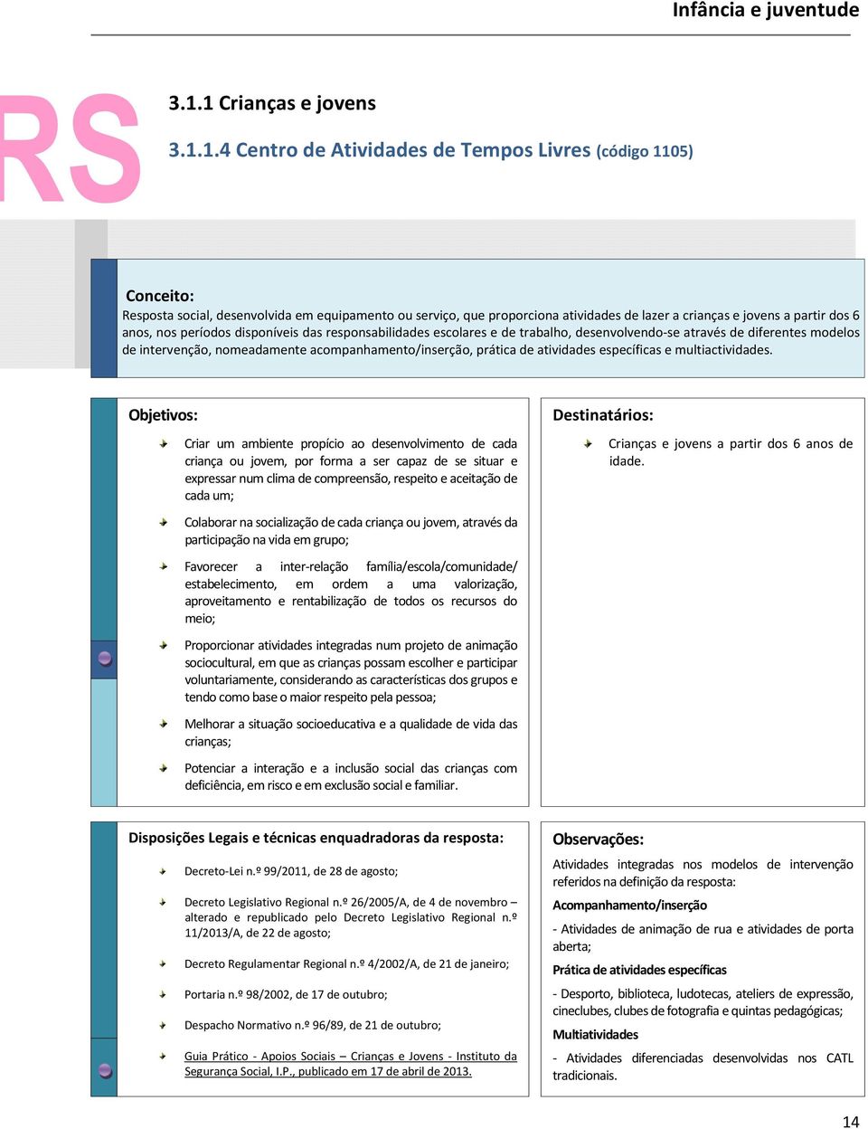 partir dos 6 anos, nos períodos disponíveis das responsabilidades escolares e de trabalho, desenvolvendo-se através de diferentes modelos de intervenção, nomeadamente acompanhamento/inserção, prática