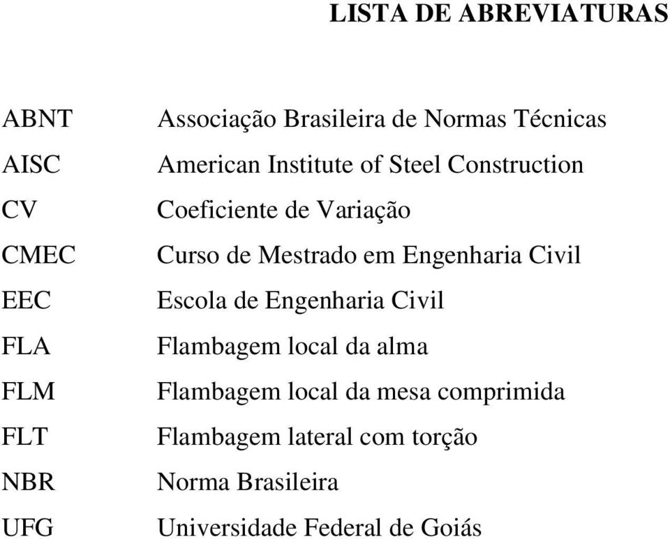 Mestrado em Engenharia Civil Escola de Engenharia Civil Flambagem local da alma Flambagem