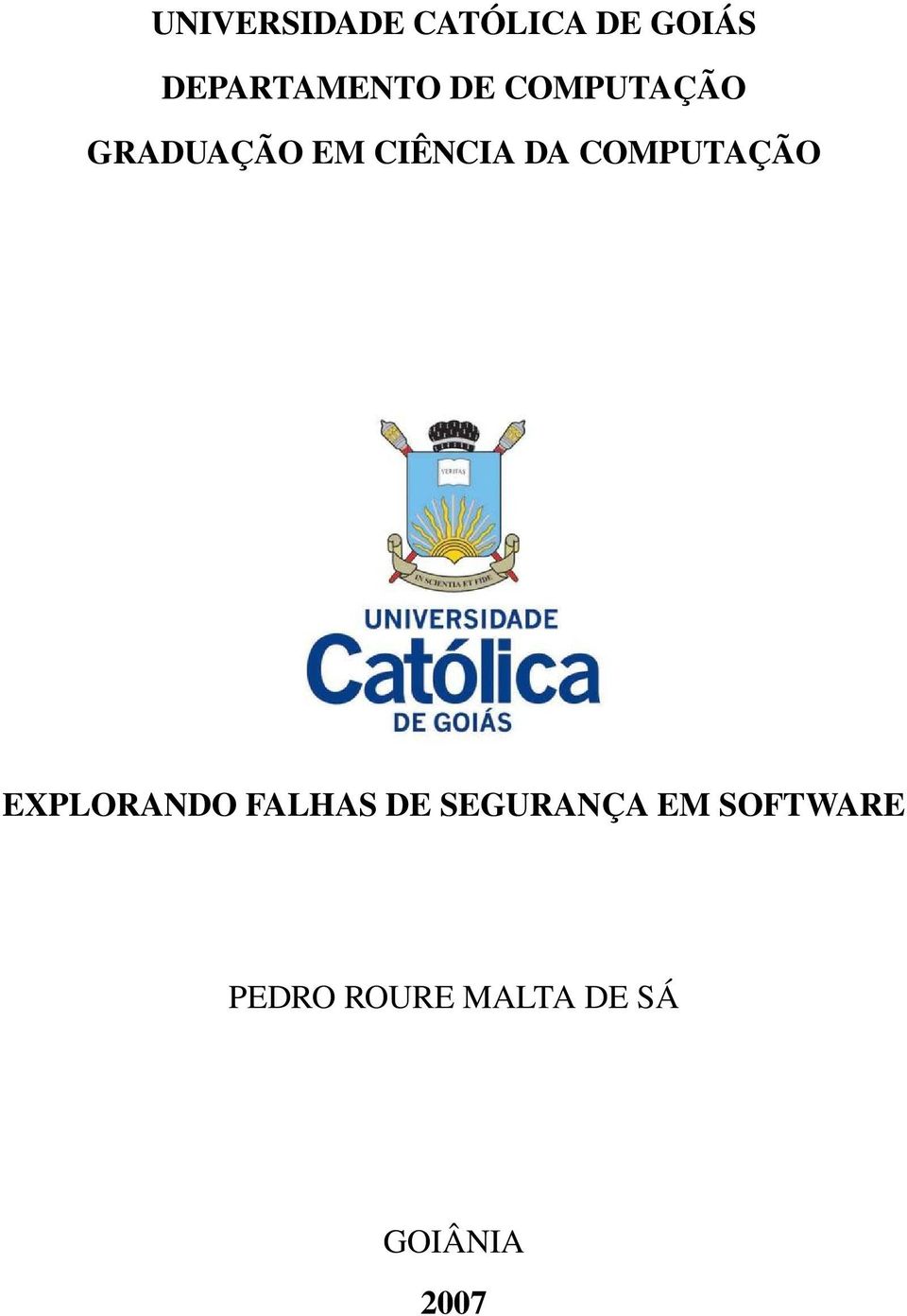 CIÊNCIA DA COMPUTAÇÃO EXPLORANDO FALHAS DE