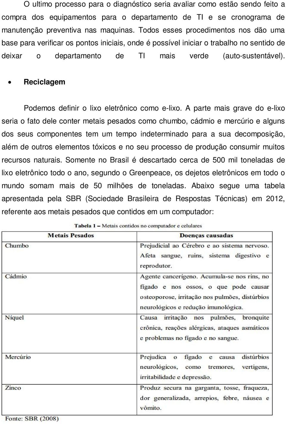 Reciclagem Podemos definir o lixo eletrônico como e-lixo.