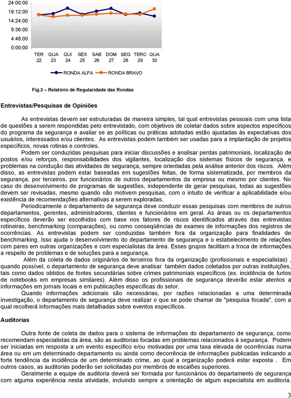 respondidas pelo entrevistado, com objetivos de coletar dados sobre aspectos específicos do programa da segurança e avaliar se as políticas ou práticas adotadas estão ajustadas às expectativas dos