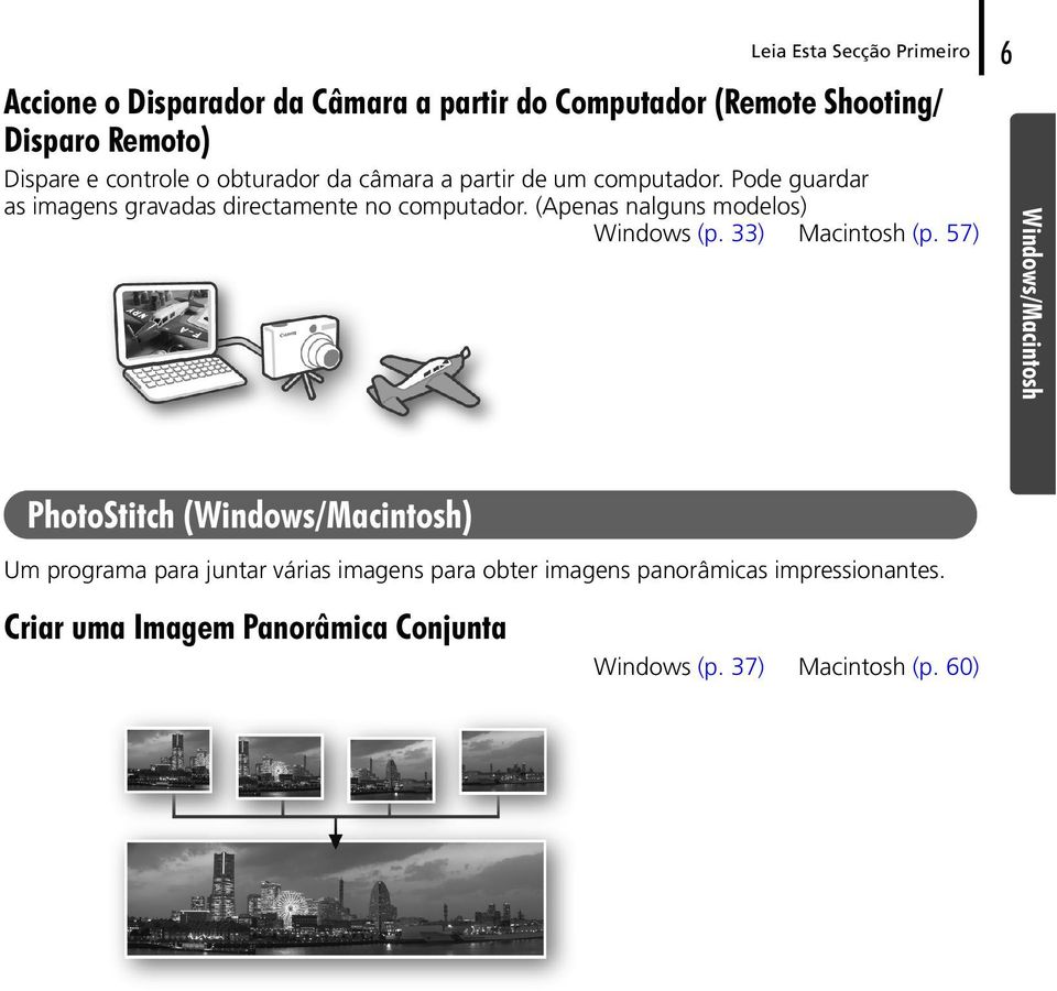 (Apenas nalguns modelos) Windows (p. 33) Macintosh (p.