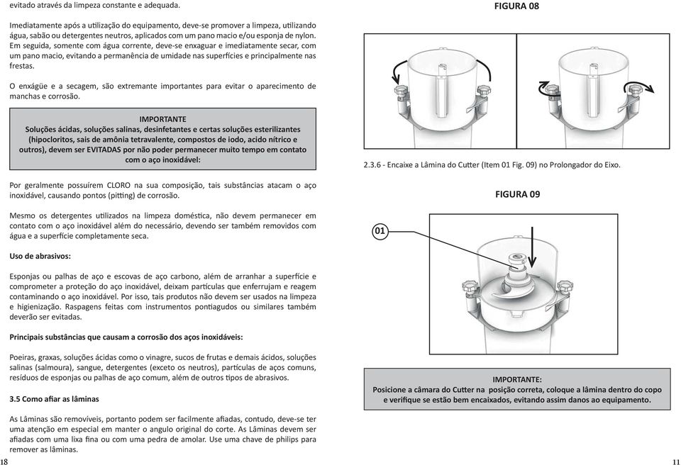 compostos de iodo, acido nэtrico e outros), devem ser EVITADAS por no poder