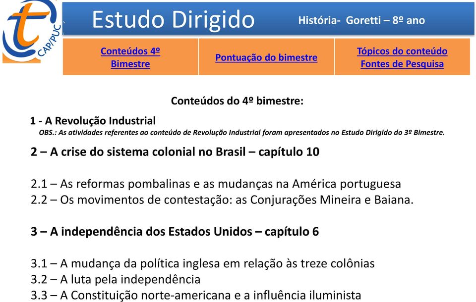 2 A crise do sistema colonial no Brasil capítulo 10 2.1 As reformas pombalinas e as mudanças na América portuguesa 2.
