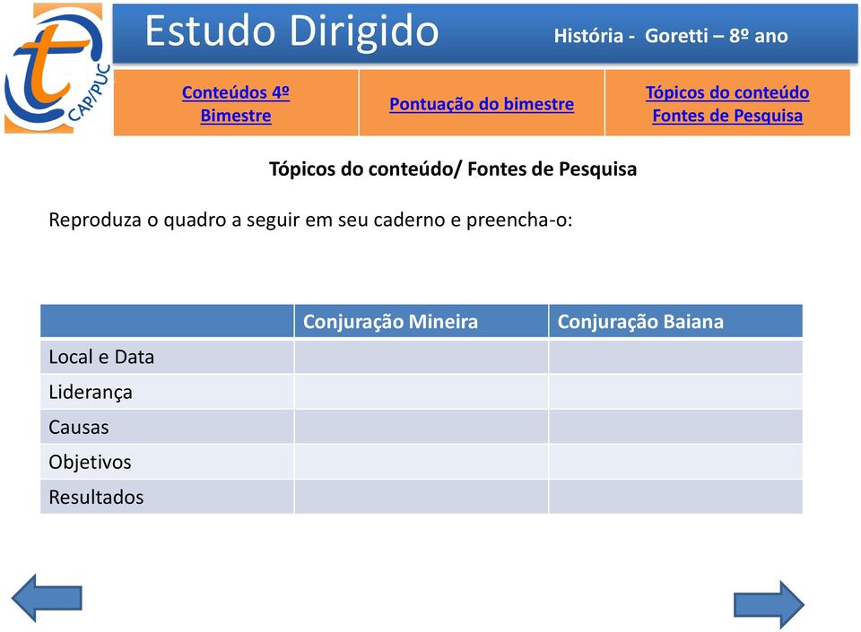 preencha-o: Local e Data Liderança Causas