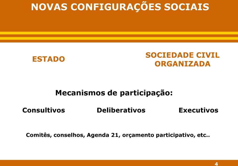 Consultivos Deliberativos Executivos Comitês,