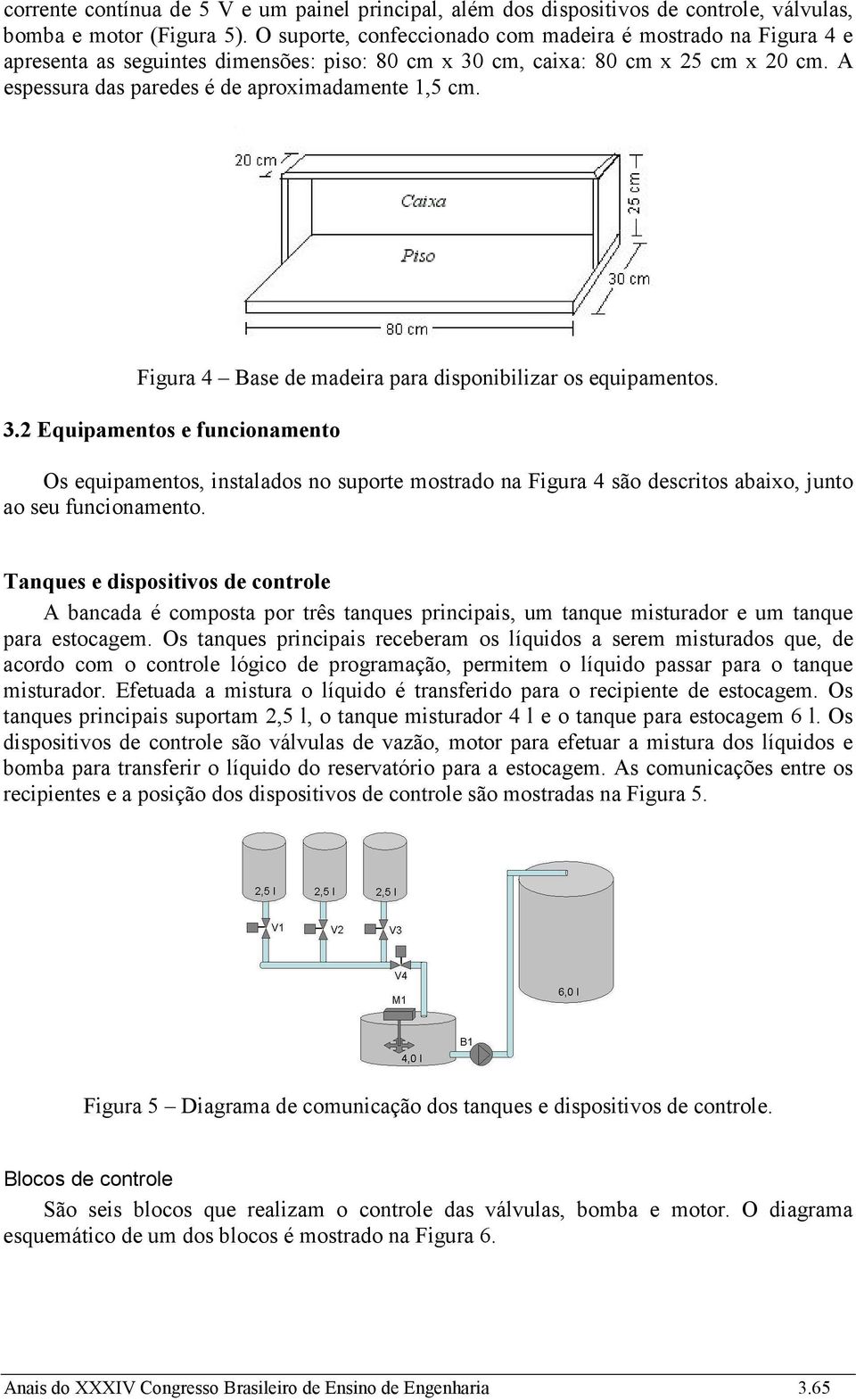 Figura 4 Base de madeira para disponibilizar os equipamentos. 3.