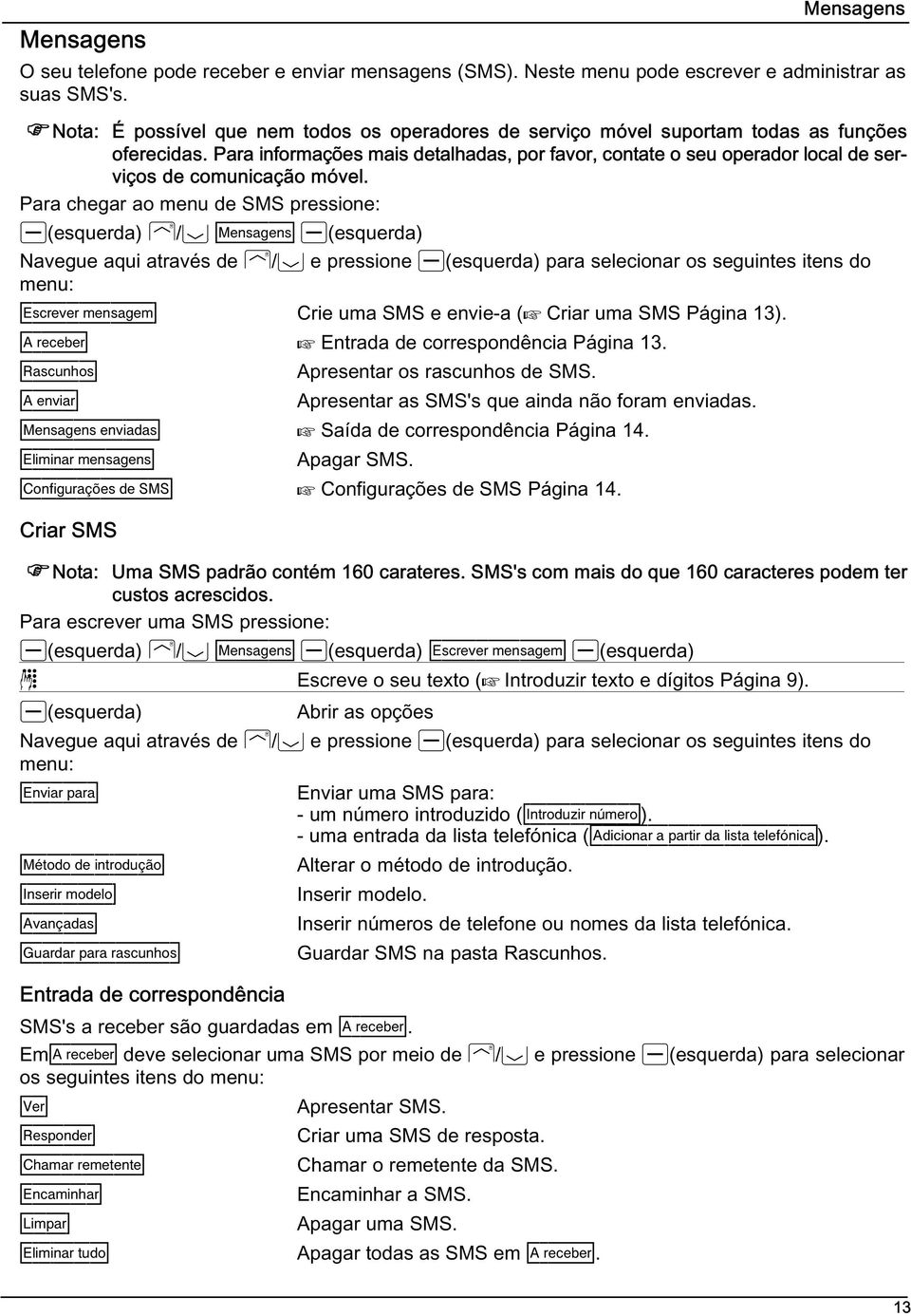 Para informações mais detalhadas, por favor, contate o seu operador local de serviços de comunicação móvel.