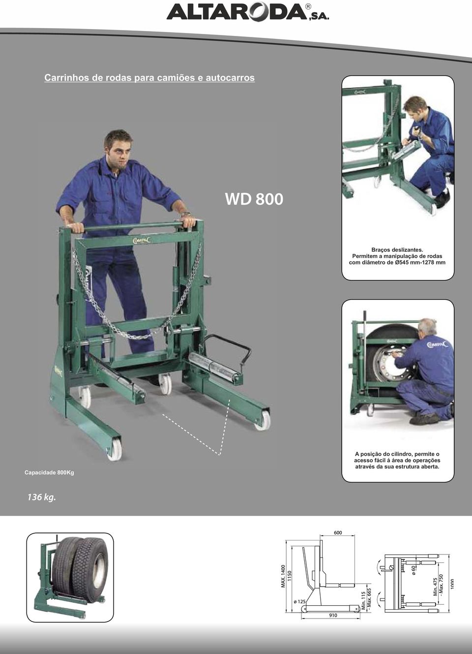 Permitem a manipulação de rodas com diâmetro de Ø545 mm-1278