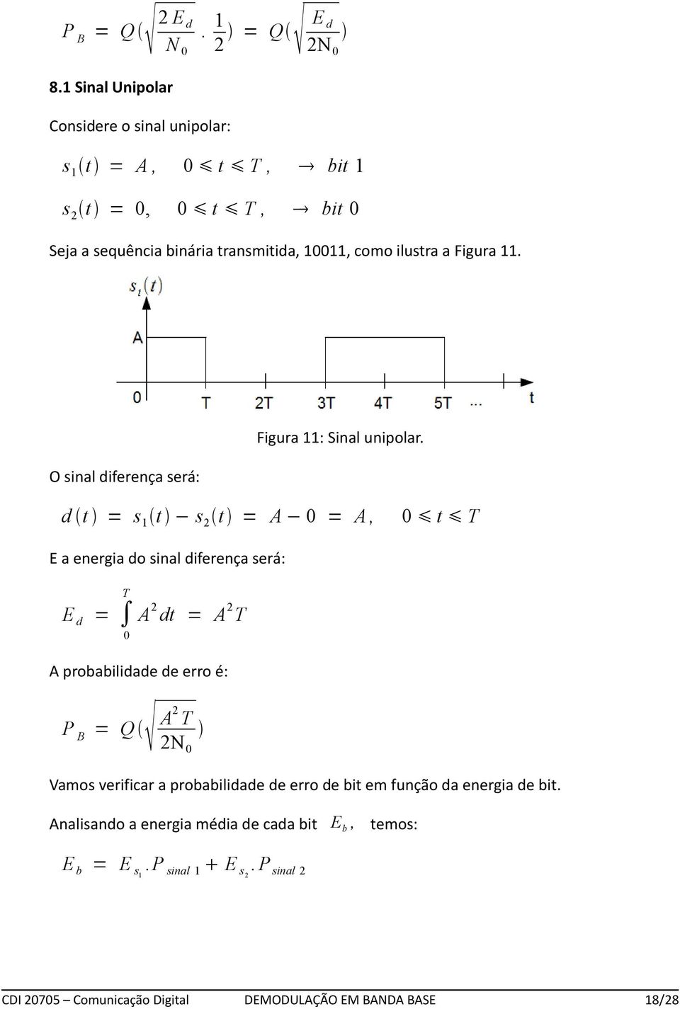 Figura. Figura : Sinal unipolar.