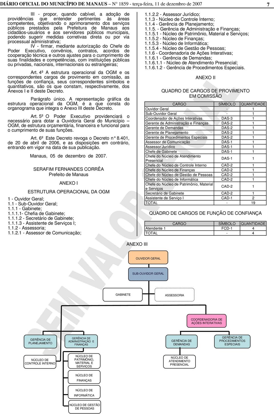 administrativa; IV - firmar, mediante autorização do Chefe do Poder Executivo, convênios, contratos, acordos de cooperação técnica e outros ajustes para o cumprimento de suas finalidades e