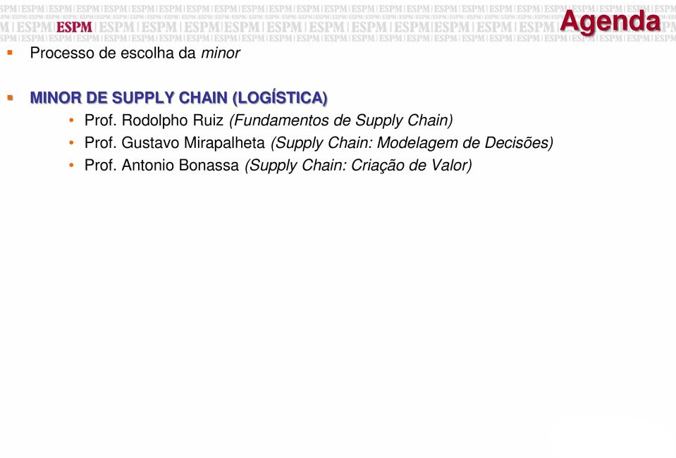 Rodolpho Ruiz (Fundamentos de Supply Chain) Prof.