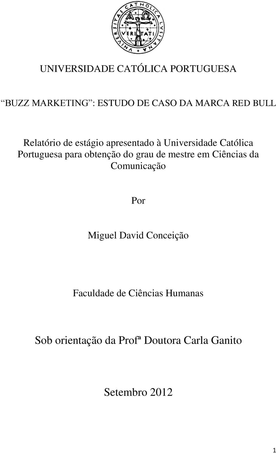 obtenção do grau de mestre em Ciências da Comunicação Por Miguel David Conceição