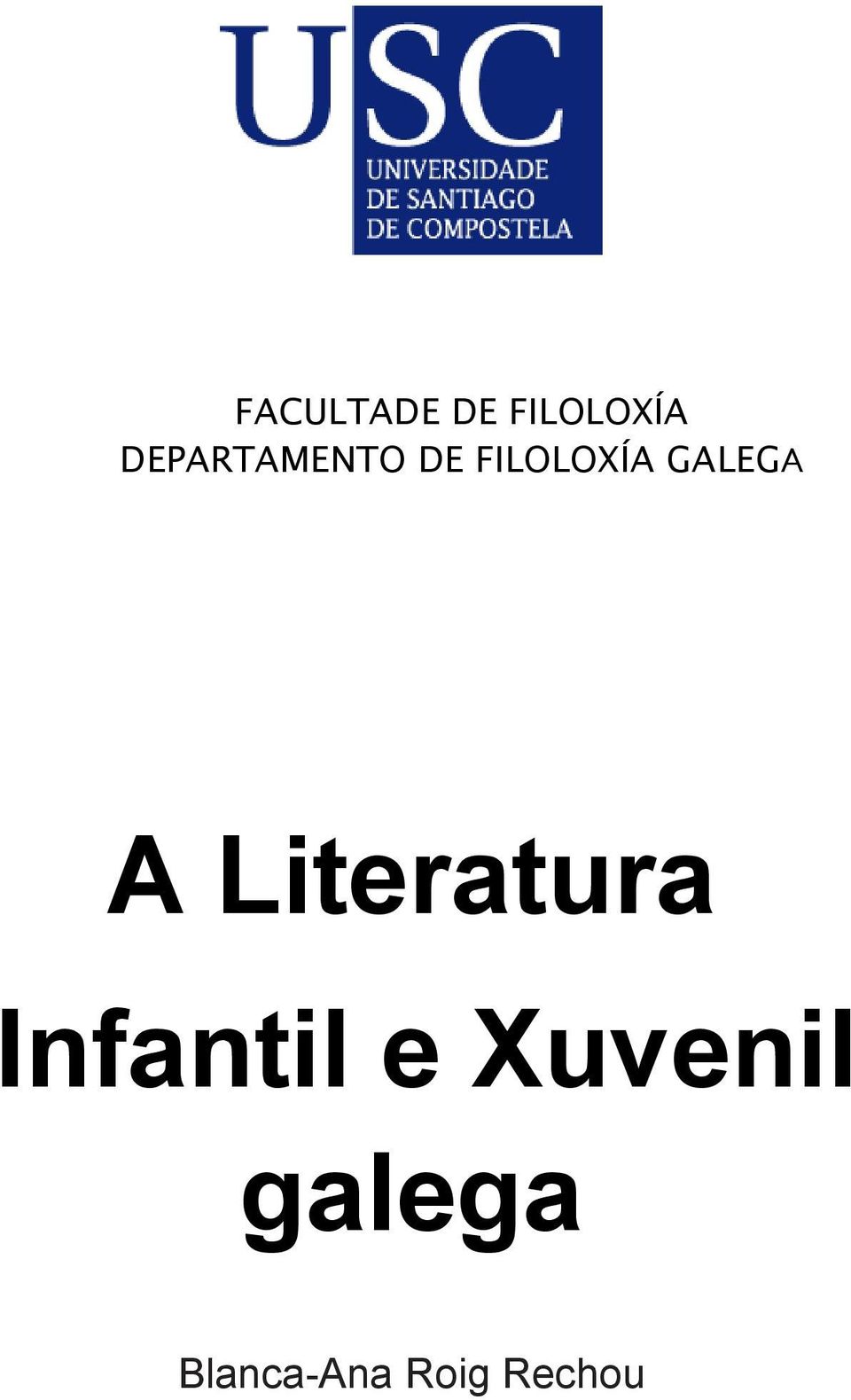 GALEGA A Literatura Infantil