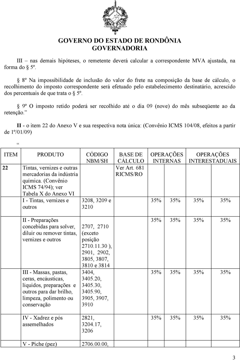 percentuais de que trata o 5º. 9º O imposto retido poderá ser recolhido até o dia 09 (nove) do mês subseqüente ao da retenção.