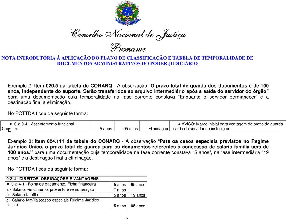 eliminação. No PCTTDA ficou da seguinte forma: 0-2-0-4 - Assentamento funcional.