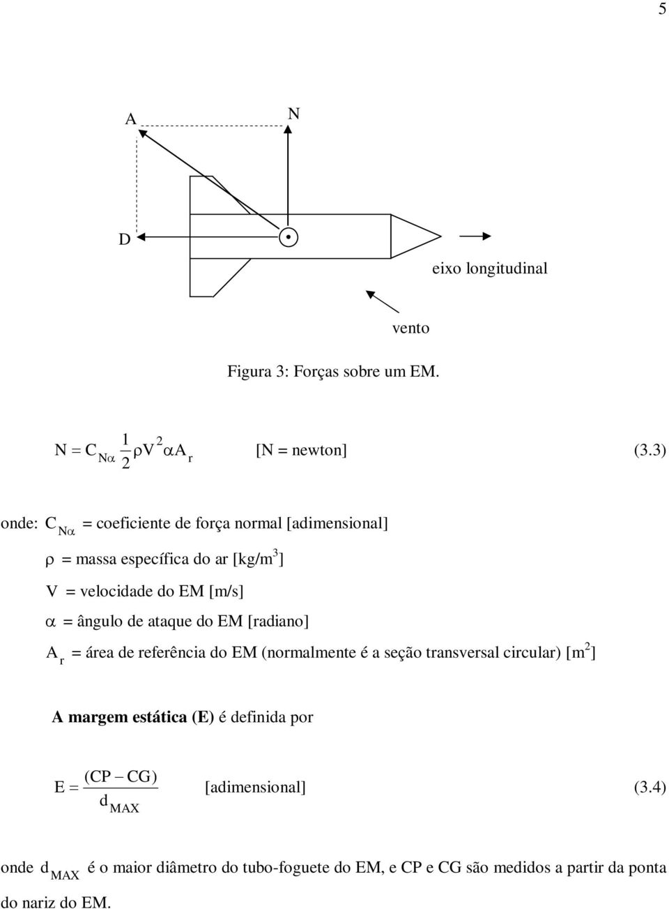 ângulo de ataque do EM [radiano] A = área de referência do EM (normalmente é a seção transversal circular) [m ] r A margem