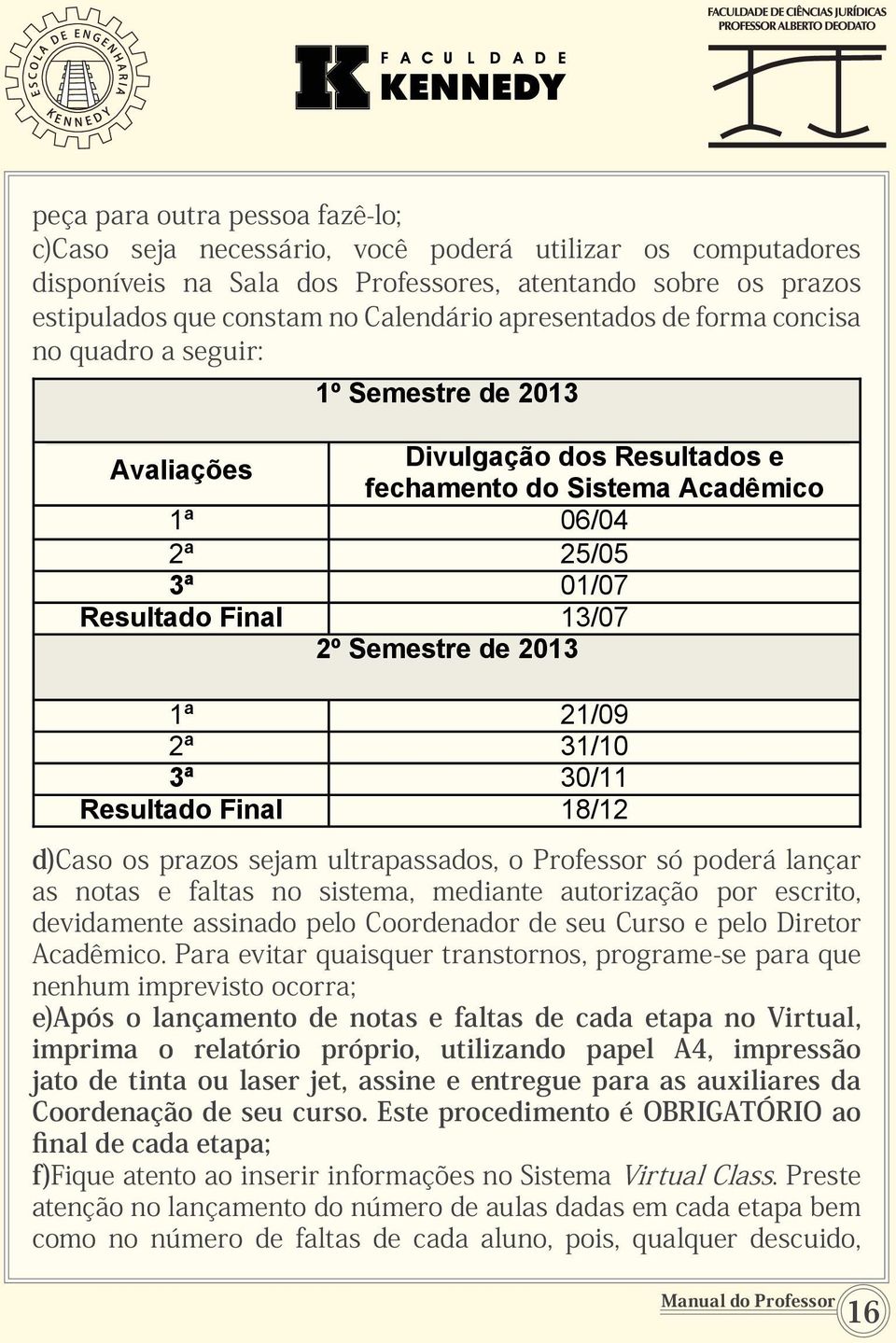 06/04 2ª 25/05 3ª 01/07 Resultado Final 13/07 2º