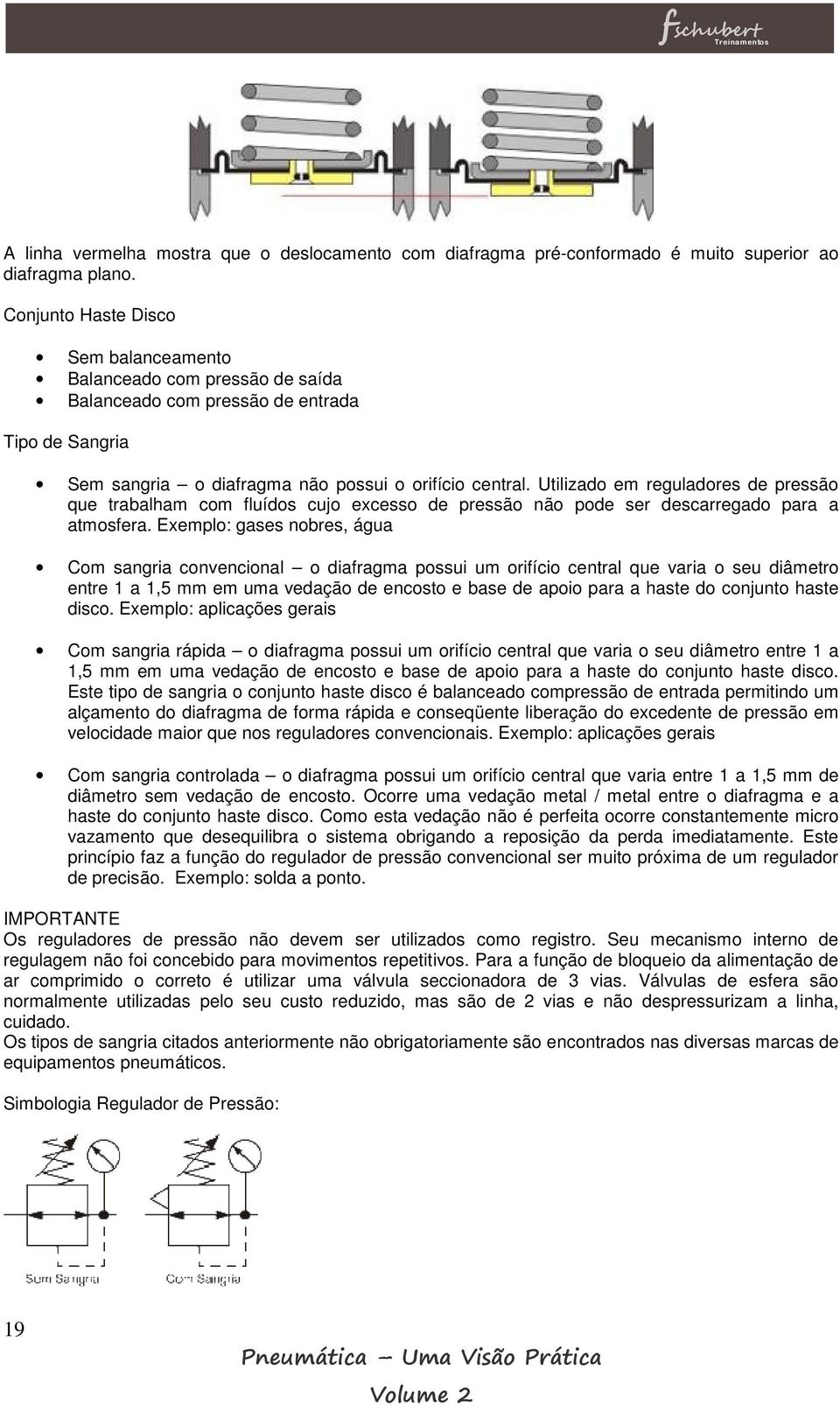 Utilizado em reguladores de pressão que trabalham com fluídos cujo excesso de pressão não pode ser descarregado para a atmosfera.