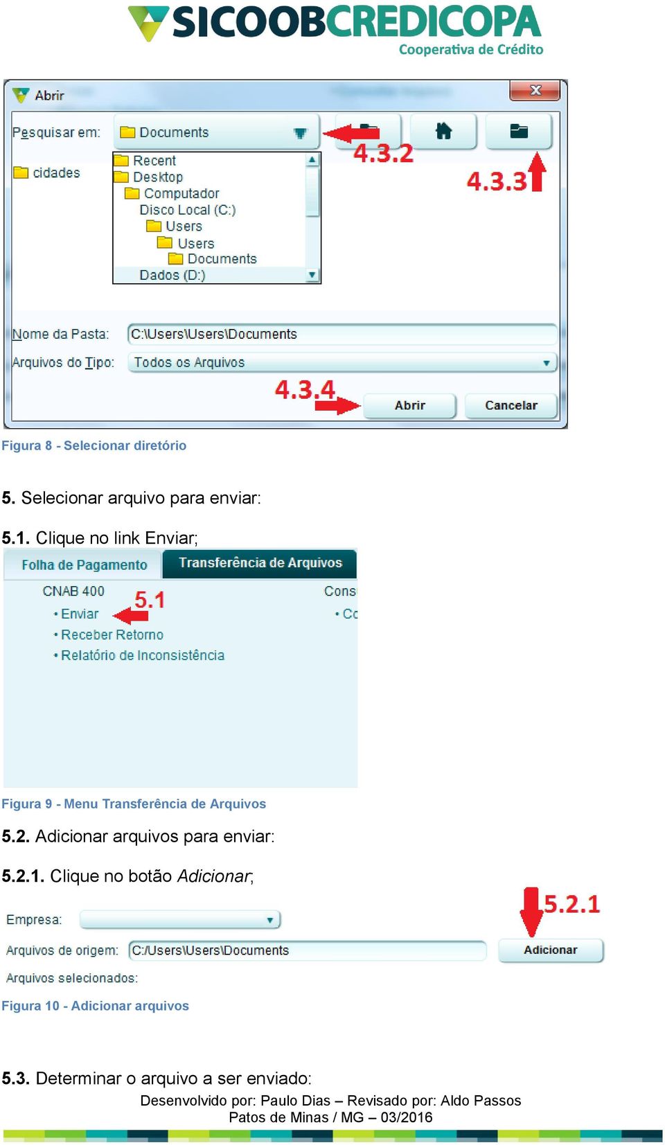 2. Adicionar arquivos para enviar: 5.2.1.