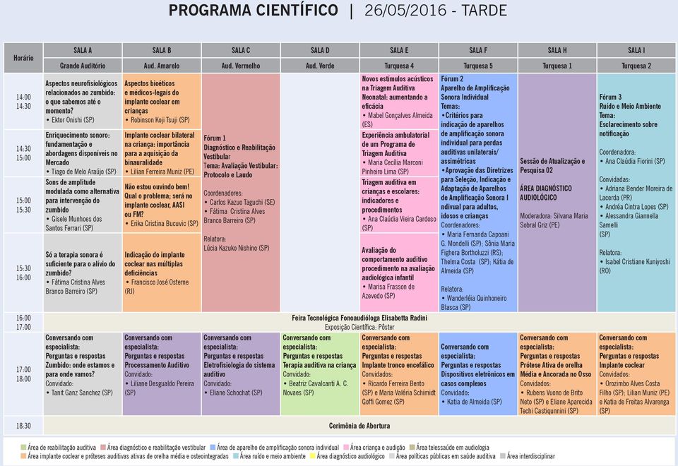 Ektor Onishi Enriquecimento sonoro: fundamentação e abordagens disponíveis no Mercado Tiago de Melo Araújo Sons de amplitude modulada como alternativa para intervenção do zumbido Gisele Munhoes dos