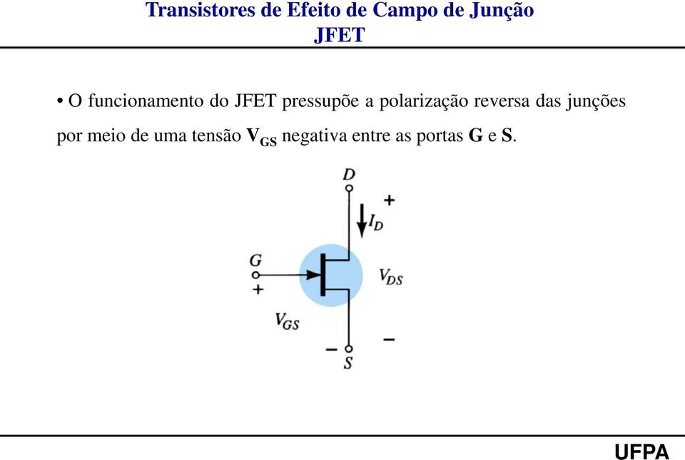 junções por meio de uma tensão