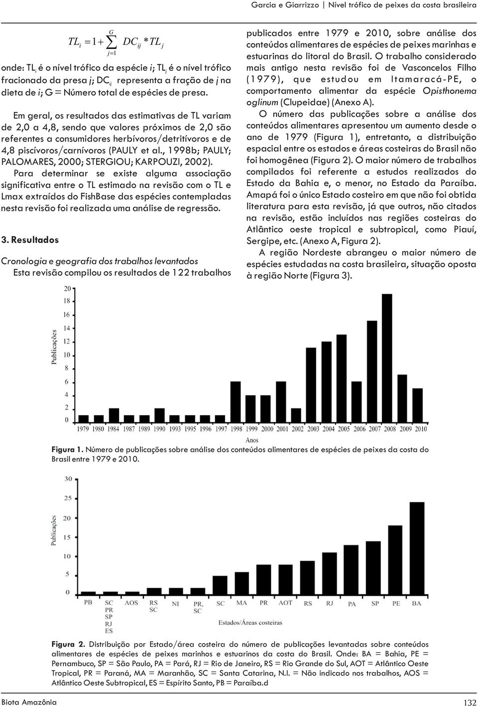 O trabalho considerado mais antigo nesta revisão foi de Vasconcelos Filho (1979), que estudou em Itamaracá-PE, o comportamento alimentar da espécie Opisthonema oglinum (Clupeidae) (Anexo A).