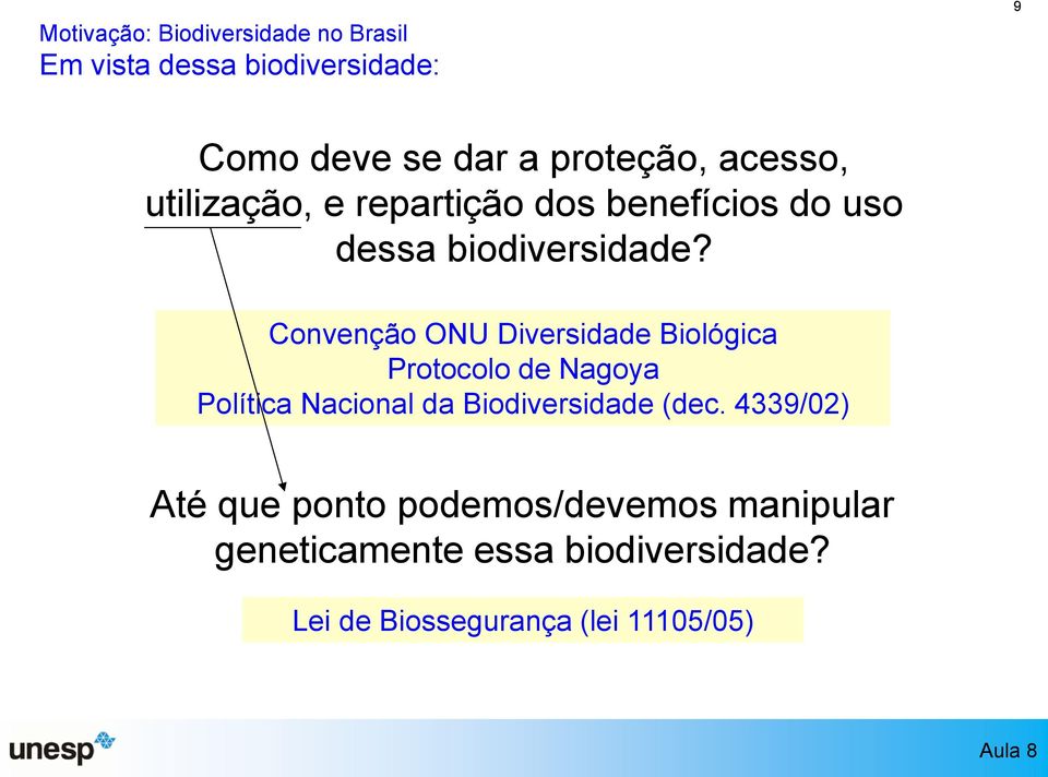 Convenção ONU Diversidade Biológica Protocolo de Nagoya Política Nacional da Biodiversidade (dec.