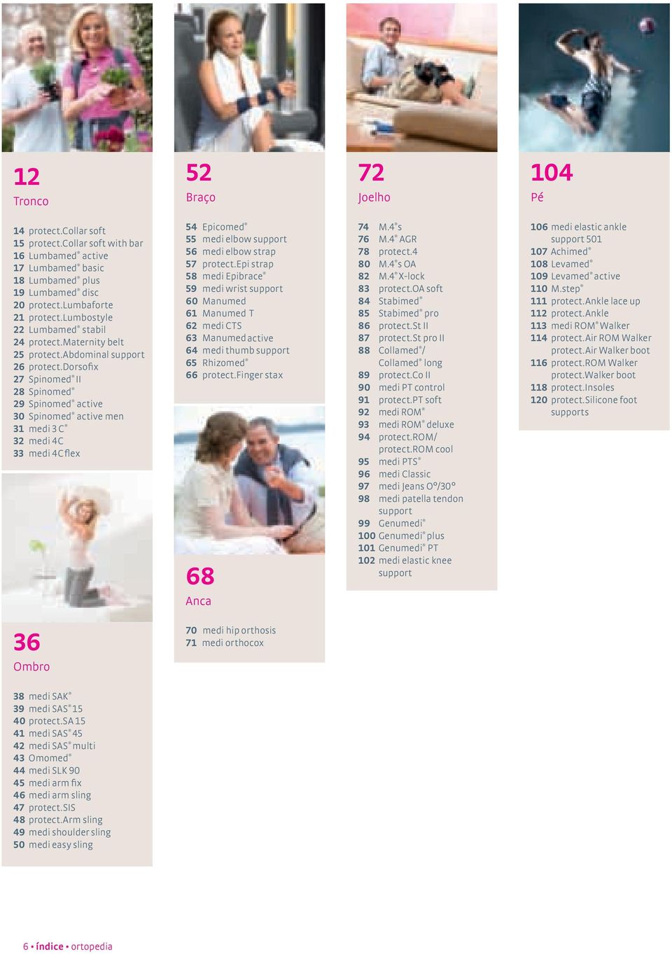 dorsofix 27 Spinomed II 28 Spinomed 29 Spinomed active 30 Spinomed active men 31 medi 3 C 32 medi 4C 33 medi 4C flex 54 Epicomed 55 medi elbow support 56 medi elbow strap 57 protect.