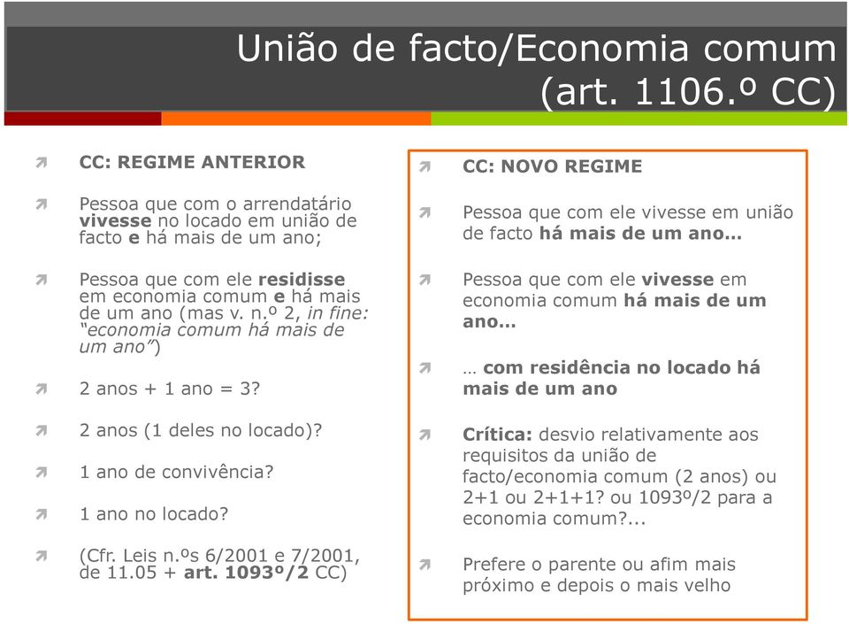 que com ele residisse em economia comum e há mais de um ano (mas v. n.º 2, in fine: economia comum há mais de um ano ) 2 anos + 1 ano = 3?