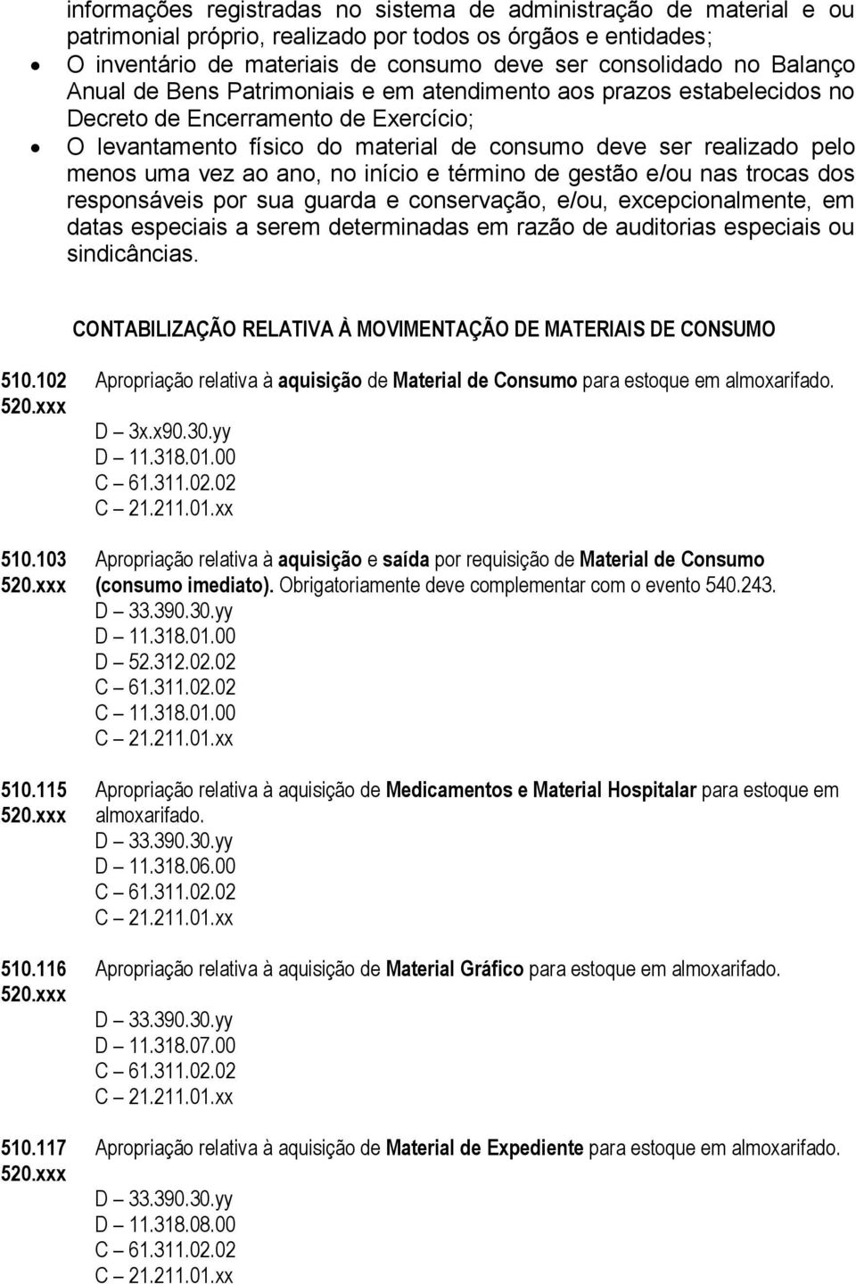 vez ao ano, no início e término de gestão e/ou nas trocas dos responsáveis por sua guarda e conservação, e/ou, excepcionalmente, em datas especiais a serem determinadas em razão de auditorias