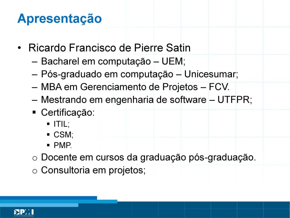 Projetos FCV.