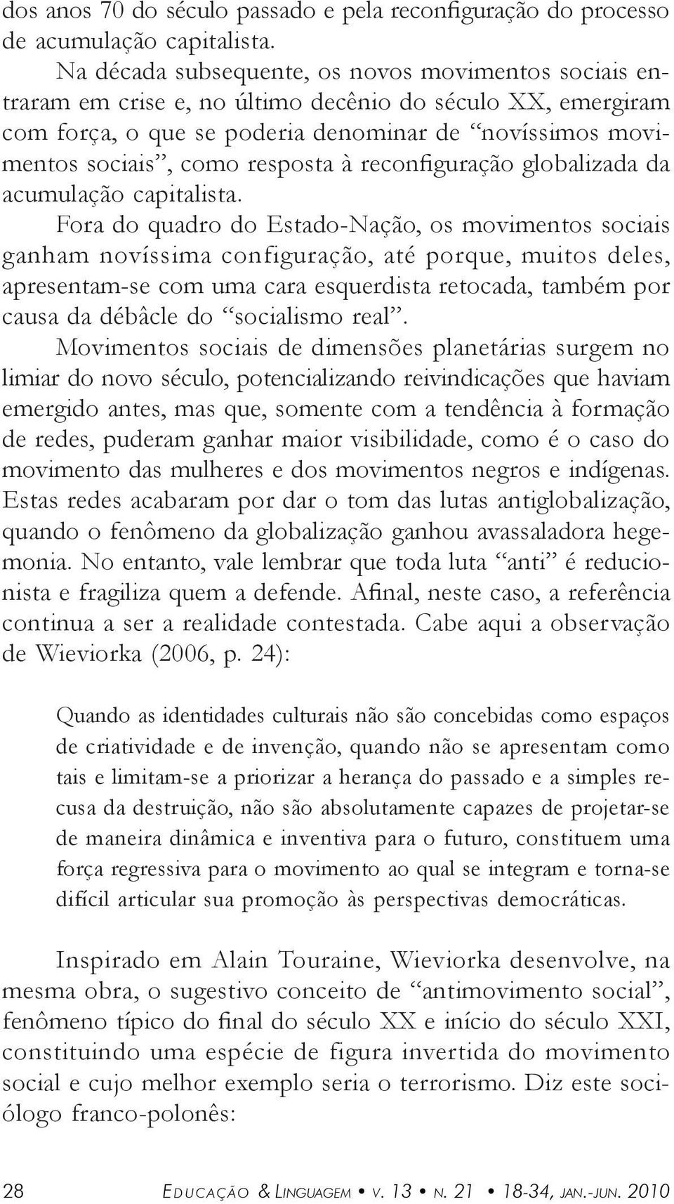 reconfigurção globlizd d cumulção cpitlist.