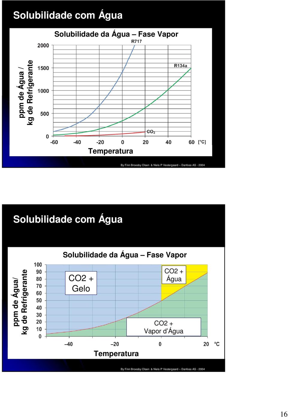 Refrigerante CO2 + Gelo CO2 + Água CO2 + Vapor d Água