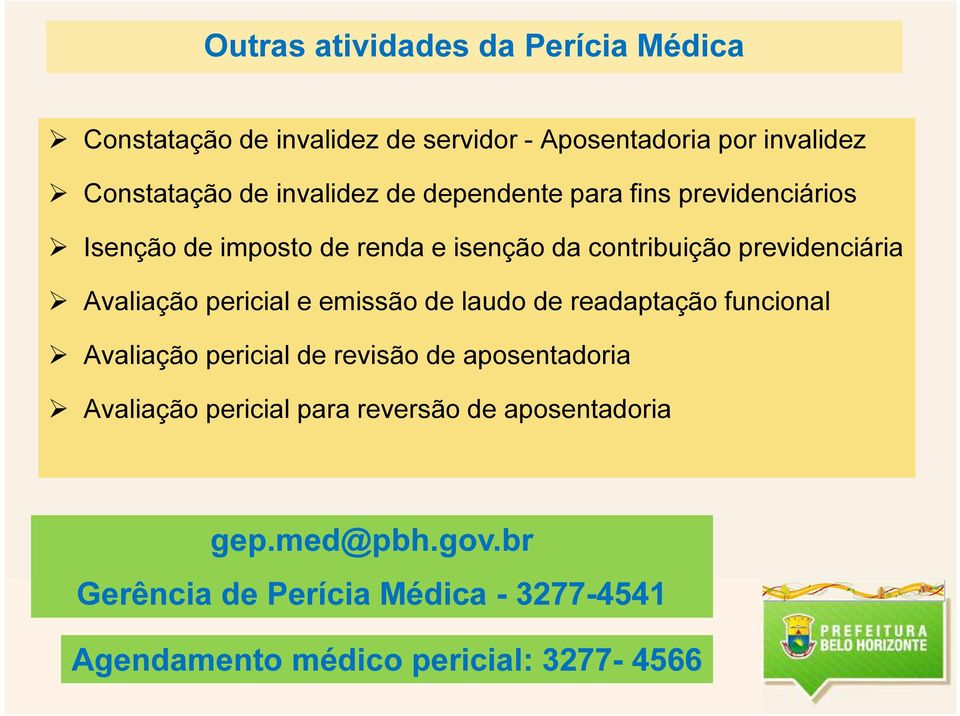 Avaliação pericial e emissão de laudo de readaptação funcional Avaliação pericial de revisão de aposentadoria Avaliação