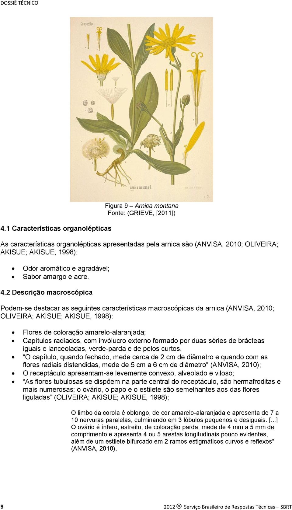 aromático e agradável; Sabor amargo e acre. 4.