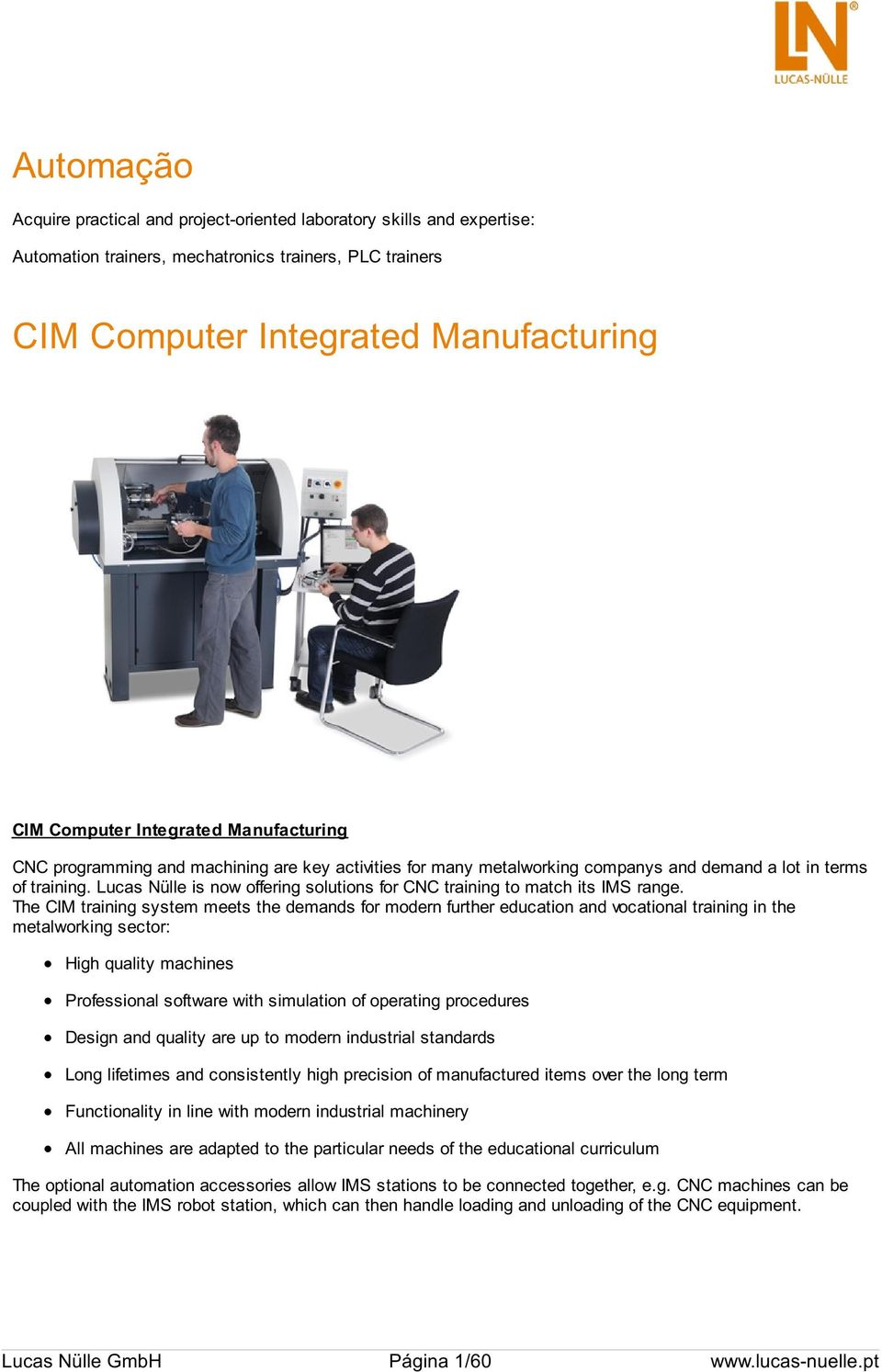 Lucas Nülle is now offering solutions for CNC training to match its IMS range.