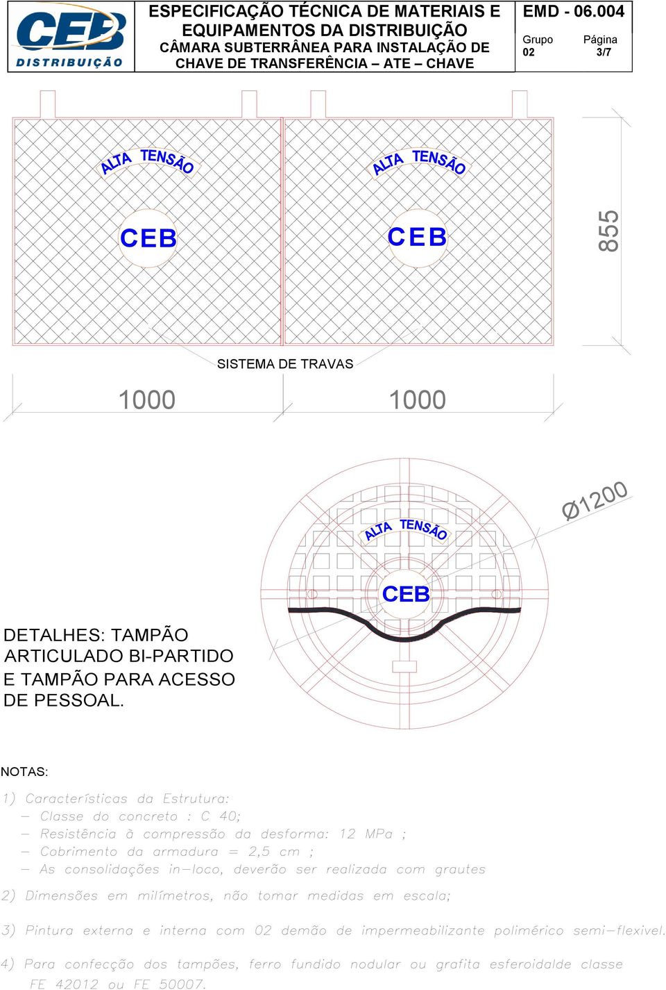 DETALHES: TAMPÃO ARTICULADO BI-PARTIDO